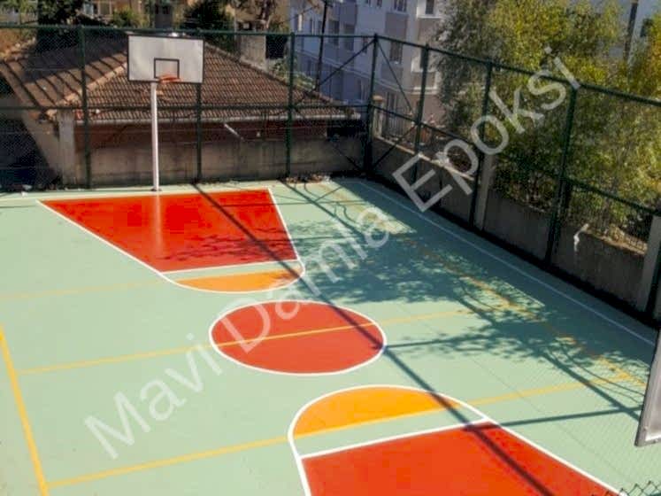Akrilik zemin kaplama çok amaçlı spor saha kaplamaları