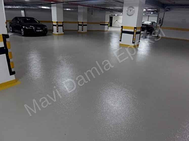 Otopark epoksi zemin kaplaması pütürlü