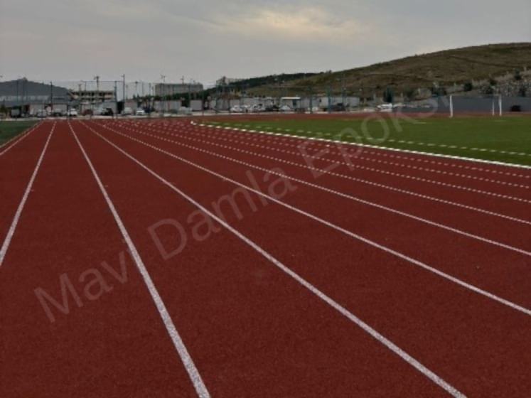 Tartan pist zemin kaplama atletizm koşu pisti