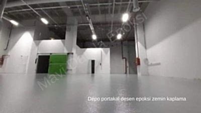 Depo portakal desen 2mm epoksi zemin kaplama